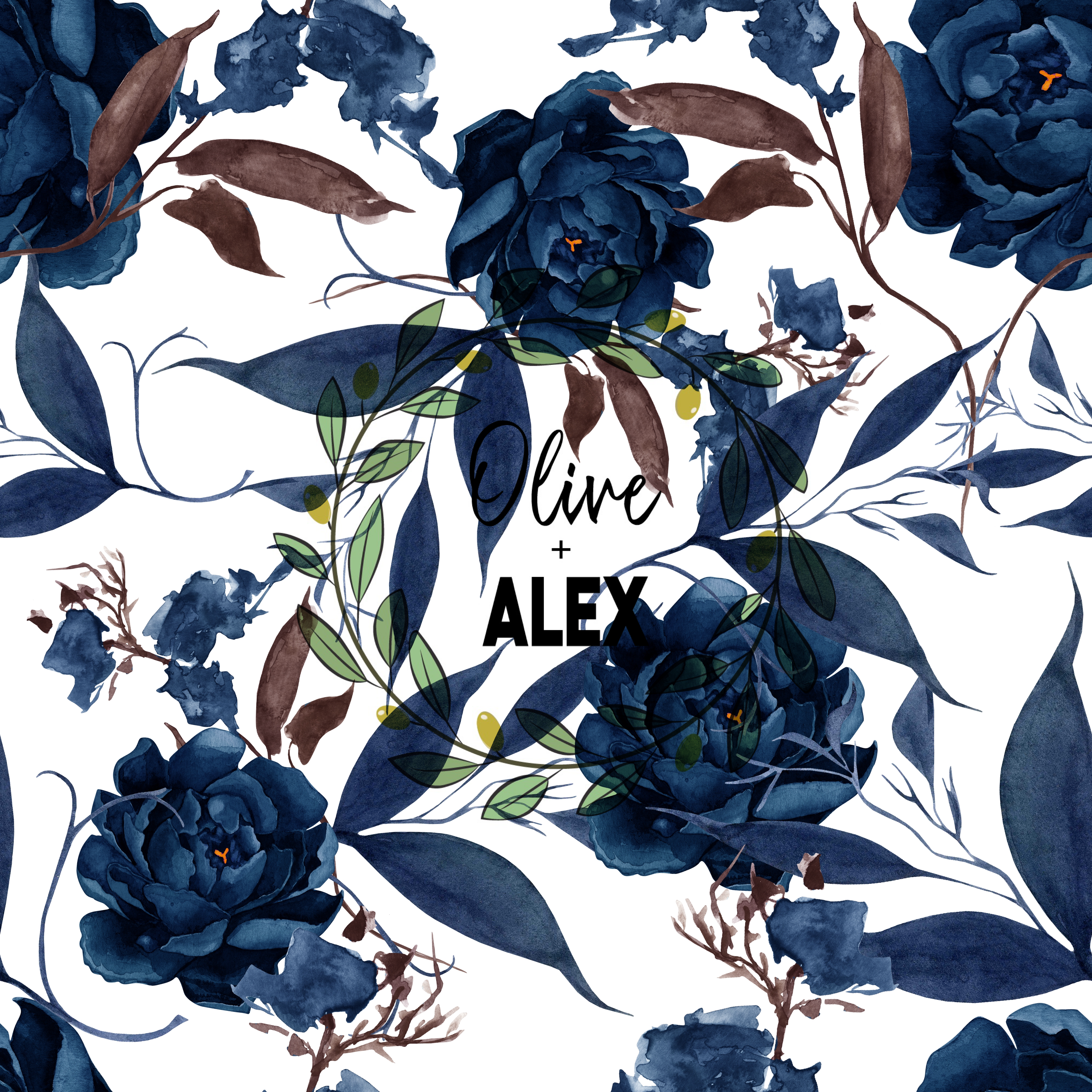 Navy floral